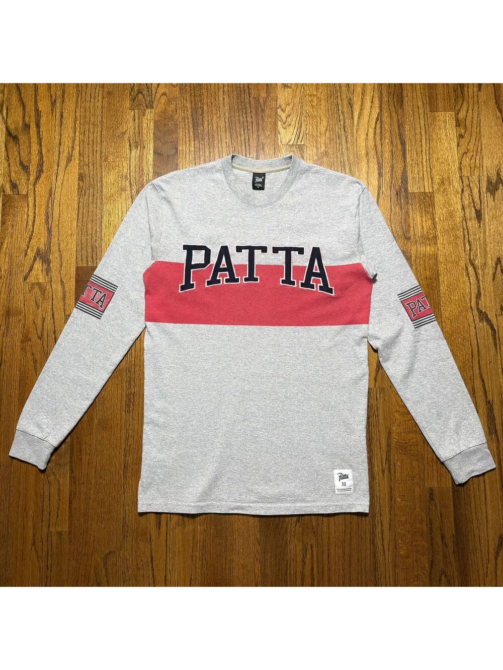 Patta Collegiate Football Longlsleeve Top Grey • M